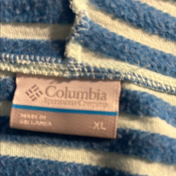 Columbia Striped Hoodie - zip with kangaroo pockets - Sz XL - Picture 2 of 9